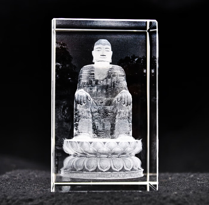 承琉成都乐山大佛三维水晶内雕模型地标摆件特色文化旅游纪念品 大佛