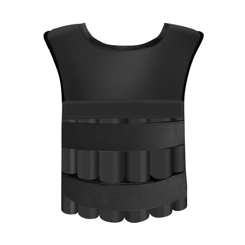 誠悅負重背心跑步沙袋修身健身器材運動填充鐵砂15KG可調(diào)重量黑色