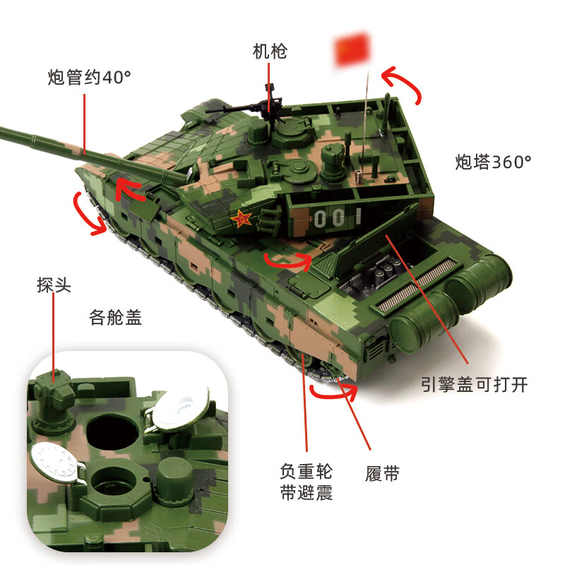 Terebo特尔博 1:50主战99A大改坦克模型 仿真合金 军事模型 阅兵装甲车 阅兵迷彩怎么样,好用不?