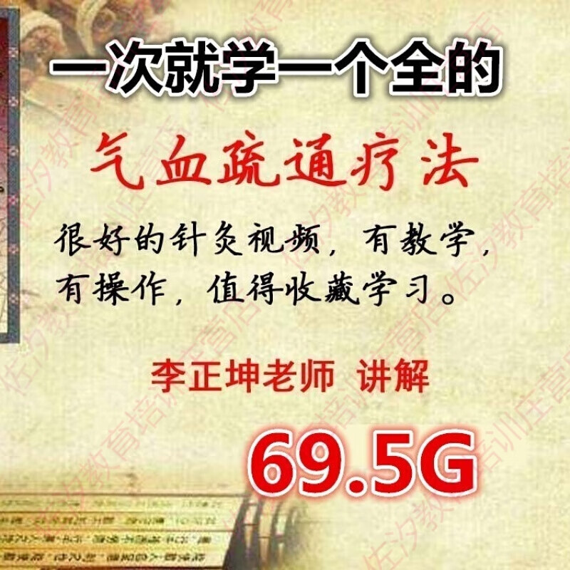 李正坤气血疏通疗法视频教程中医视频教程中医综合视频中医教学