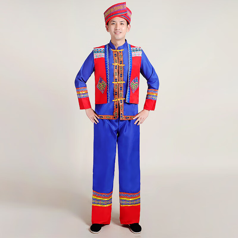 蓝卡丽姿(lancarisay)三月三民族成人服装新款苗族演出服男广西土家族