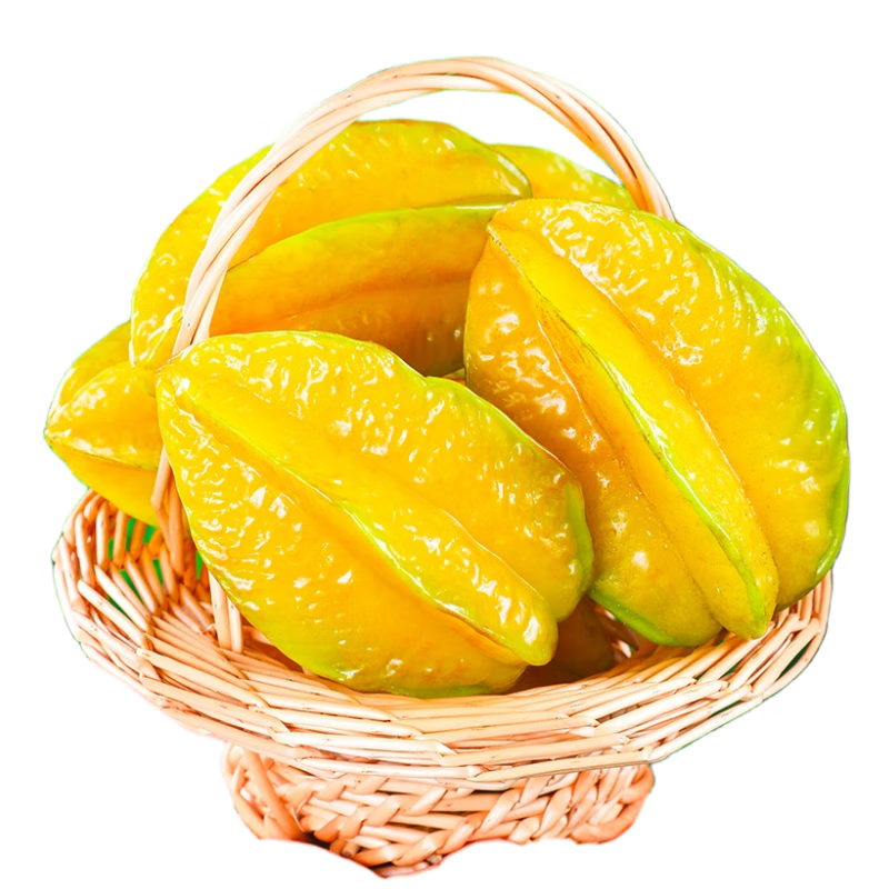 青尊园福建漳州甜杨桃 新鲜五棱子自然熟大果孕妇水果五角星阳桃 6个