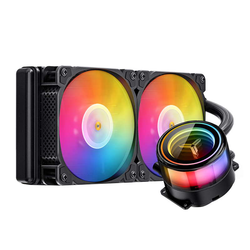 JONSBO 乔思伯 光影鼓 TW7-240 RGB 240mm 一体式水冷散热器 黑色