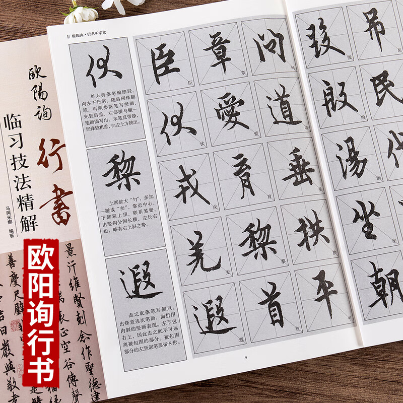 欧阳询行书临习技法精解书法入门大全行书千字文历代名家碑帖临习技法