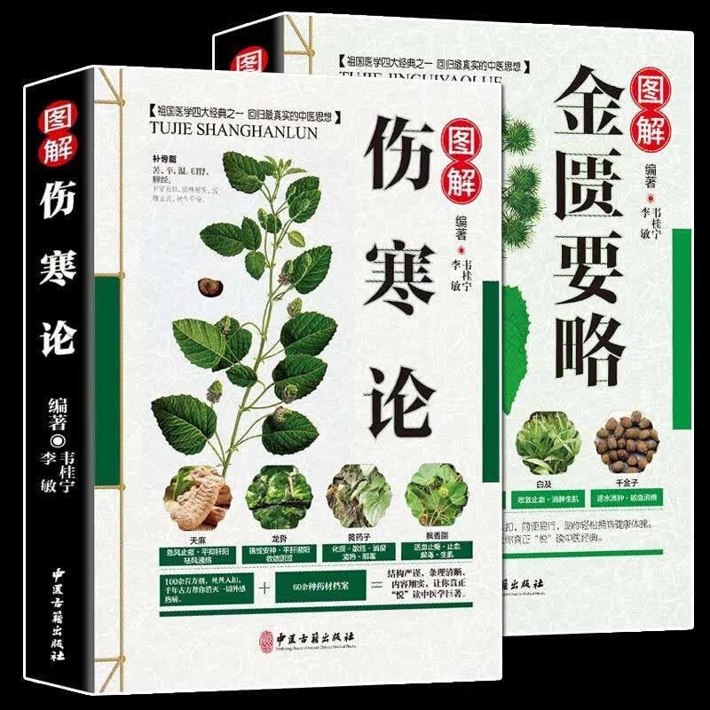 伤寒杂病论张仲景原版注释 伤寒论原版张仲景 正版书籍 金匮要略原版中医书籍大全全套医书 伤寒论+金匮要略【彩图原文译文注释】