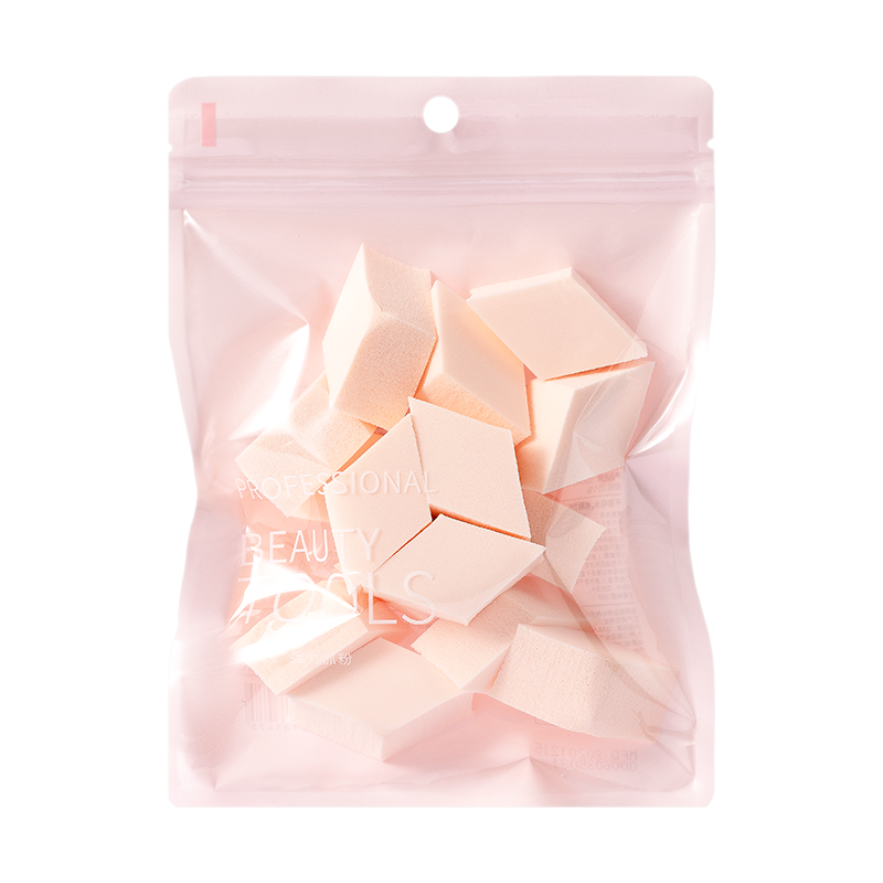 名創(chuàng)優(yōu)品（MINISO）SBR異形粉撲彩虹粉撲多功能氣墊干濕兩用優(yōu)質海綿柔軟貼膚 菱形粉撲 15個 （干凈衛(wèi)生）
