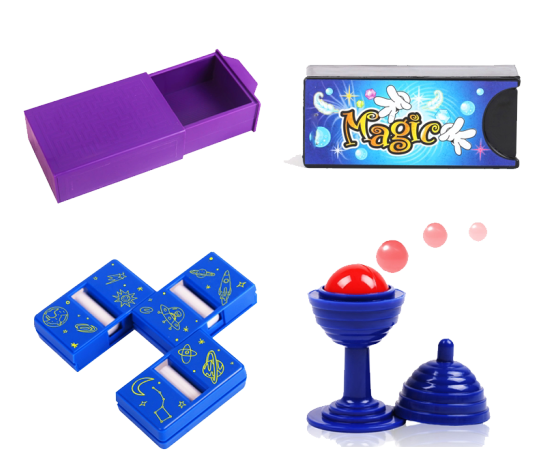 儿童魔术道具玩具变魔术道具套装亲子互动动手能力表演礼物 儿童魔术4件套 礼盒装 均码