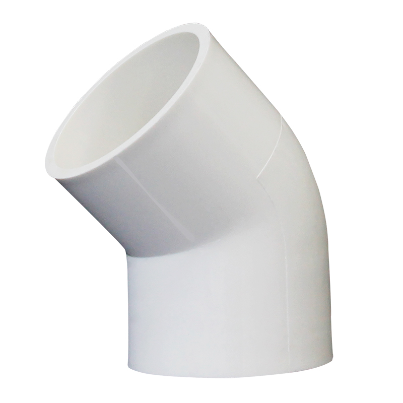 pvc45度弯头 小直弯给水管上水管配件90 110 125 160 200白蓝灰色