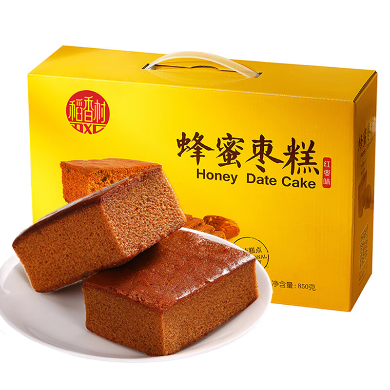 稻香村蜂蜜枣糕礼盒850g 传统糕点红枣蛋糕点心 850g
