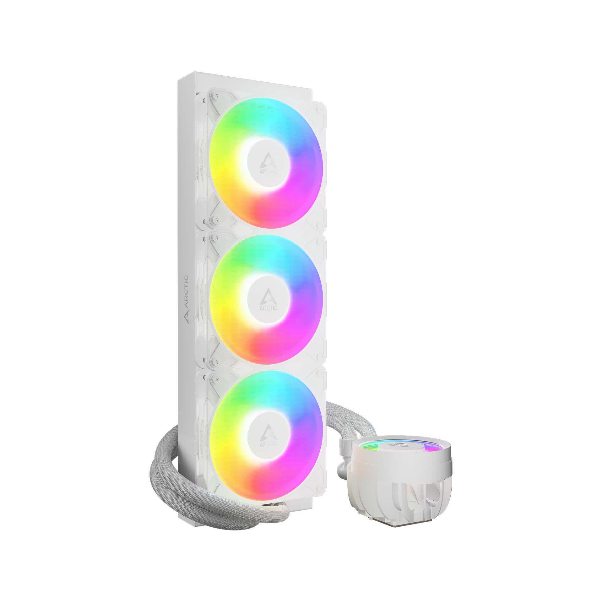 DLiquidFreezerIIIPRO一体式CPU水冷散热器神光幻彩电脑主机 360A-RGB白色