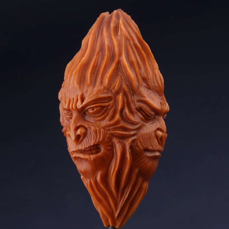 韵宴知翠轩橄榄核大圣单籽三面大圣斗战胜佛孙悟空核雕单颗吊坠文玩