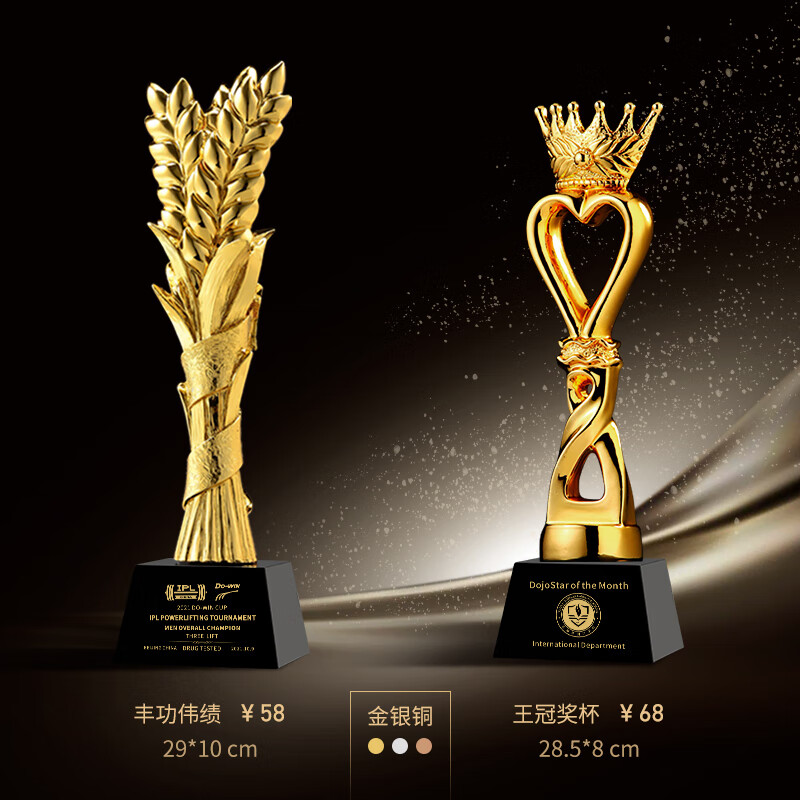 奖杯定制奖牌员工订制团队定做大气荣誉水晶奖杯 01 咨询客服看实物图