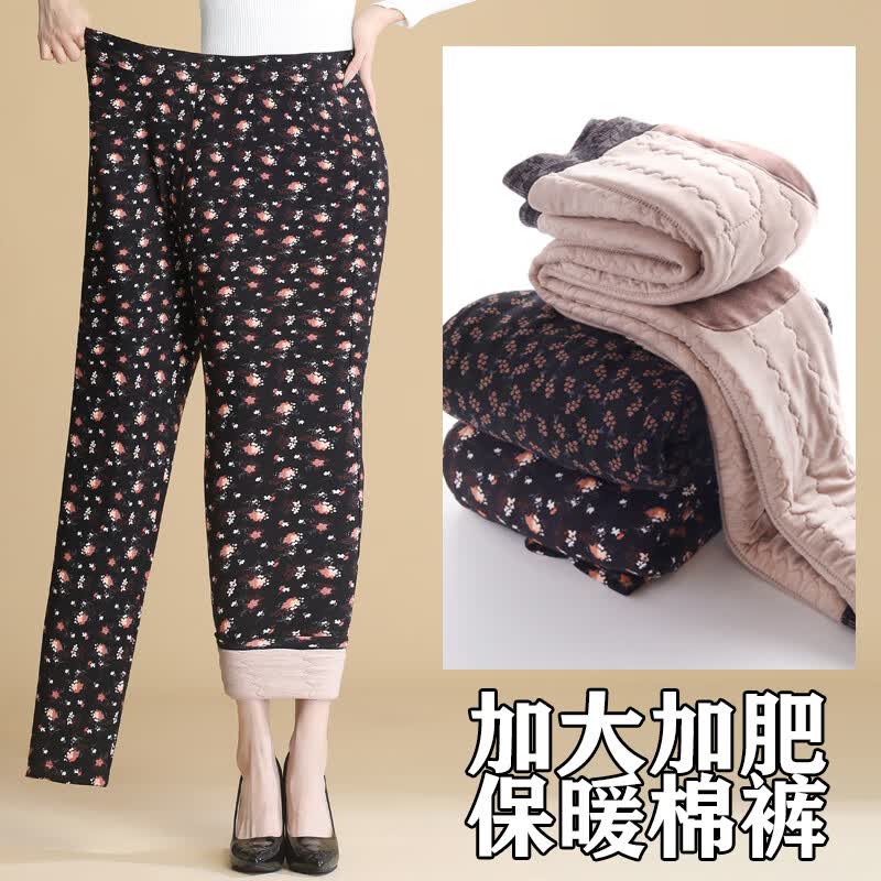 俞兆林中老年打底裤子女外穿秋冬老太太特厚妈妈高腰保暖棉裤护膝护腰