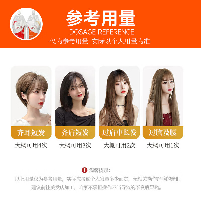 施华蔻(Schwarzkopf)直发膏蛋白矫正免夹免拉自然卷离子烫定型膏软化剂柔顺药水官方 直发膏1号+专属发膜1000mL