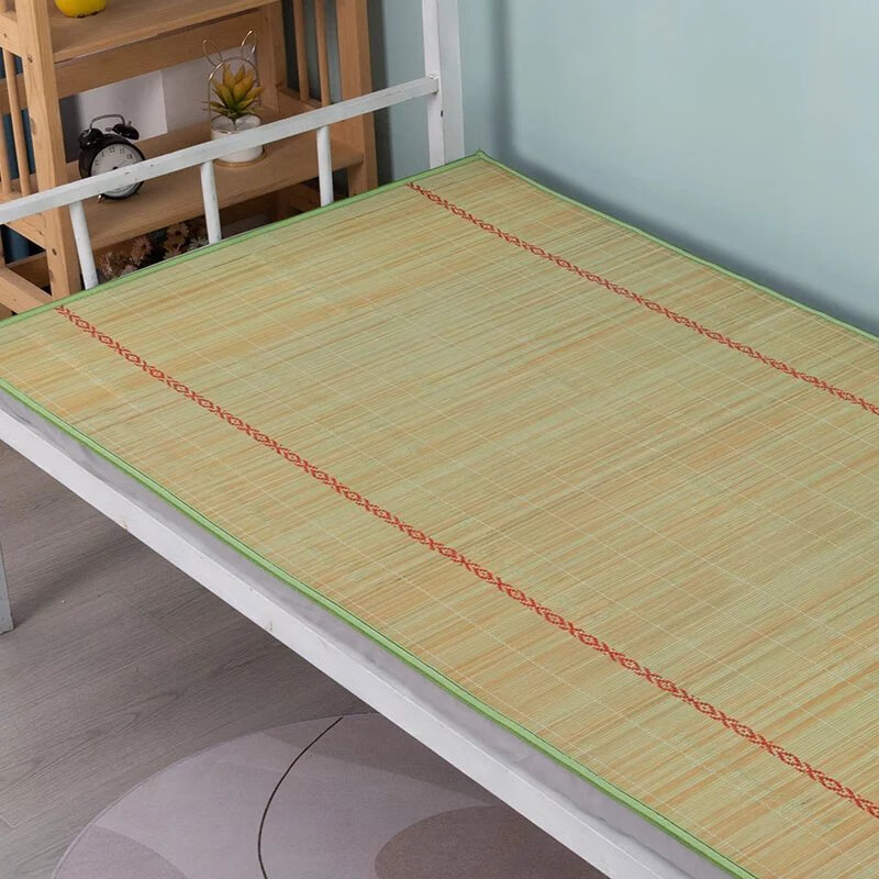 竹席凉席1.8米直筒夏季家用1.5m席子学生宿舍单人0.9m工地席 头青凉席60宽x120长 其他/other