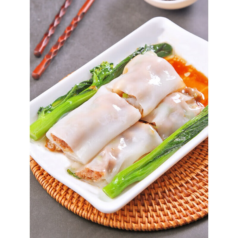 式肠粉粉工具套装家用早餐粘米粉酱汁 2个盘子 2包肠粉 1套工具 1调料