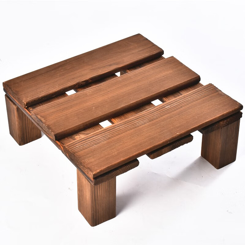 妙普乐木头托架 防腐木花盆底座增高架花架鱼缸托盘多功能阳台落地