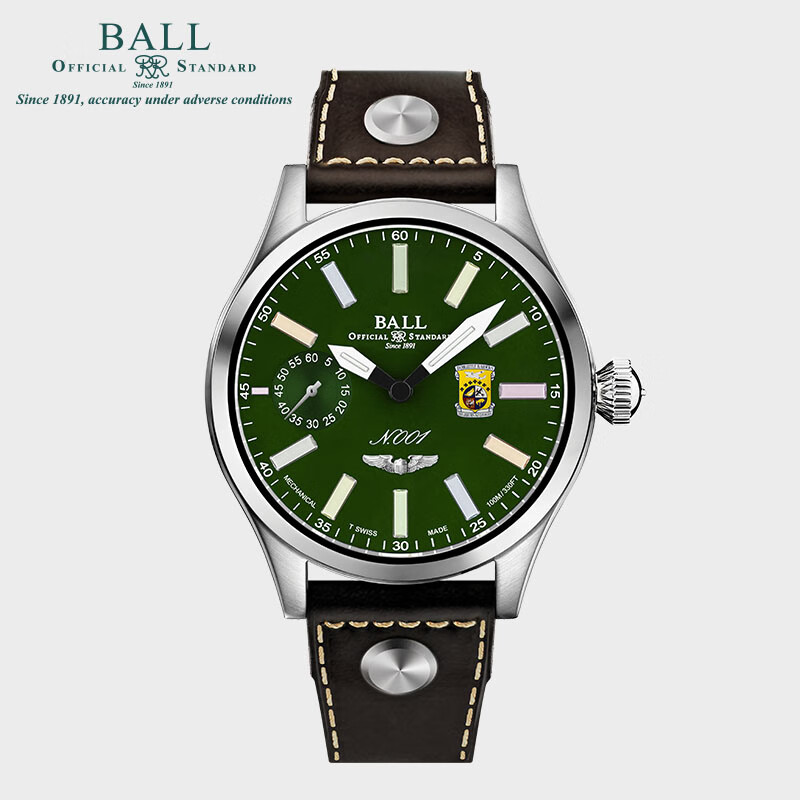 波尔工程师系列杜立特突击队特别款彩虹气灯46mm表径 绿面