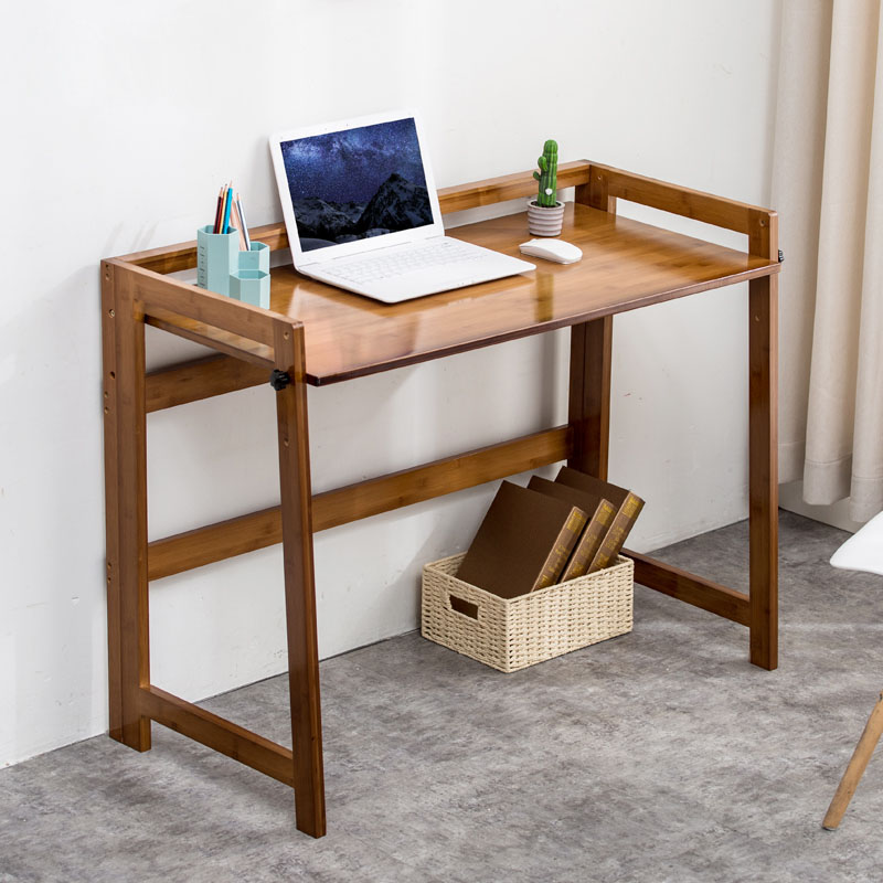 竹艺匠可折叠书桌电脑桌台式家用学习桌成人简约写字台卧室办公桌简易