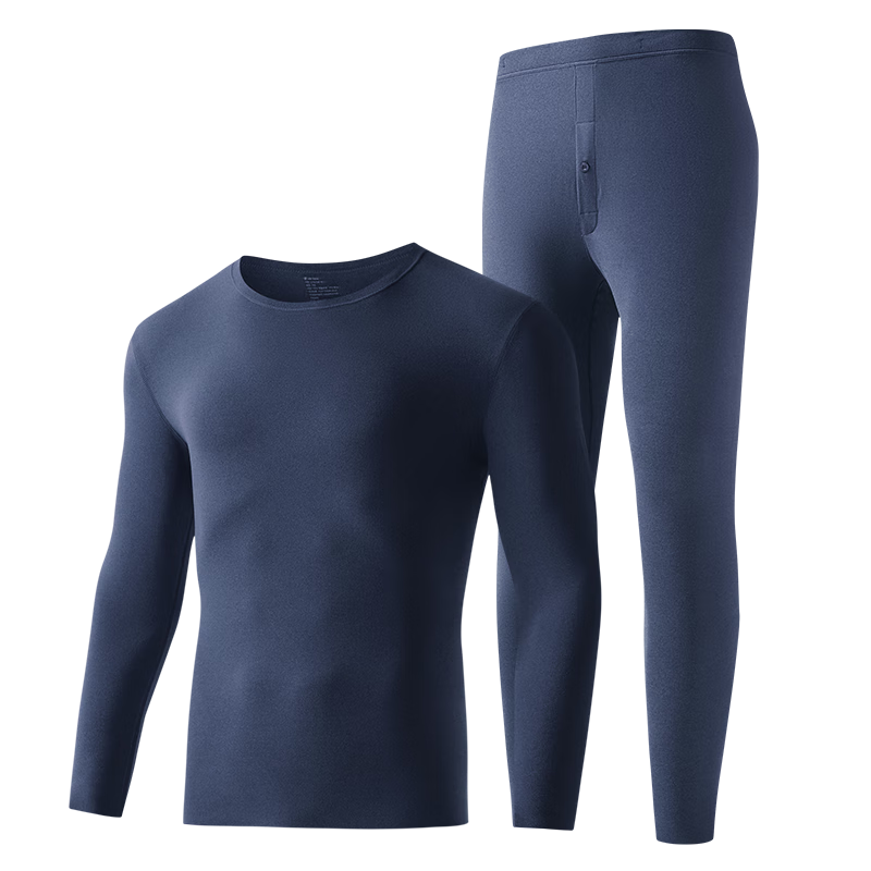 海澜之家【小火-3分火】保暖内衣男士25新品双面绒230g抗菌薄秋衣秋裤套装