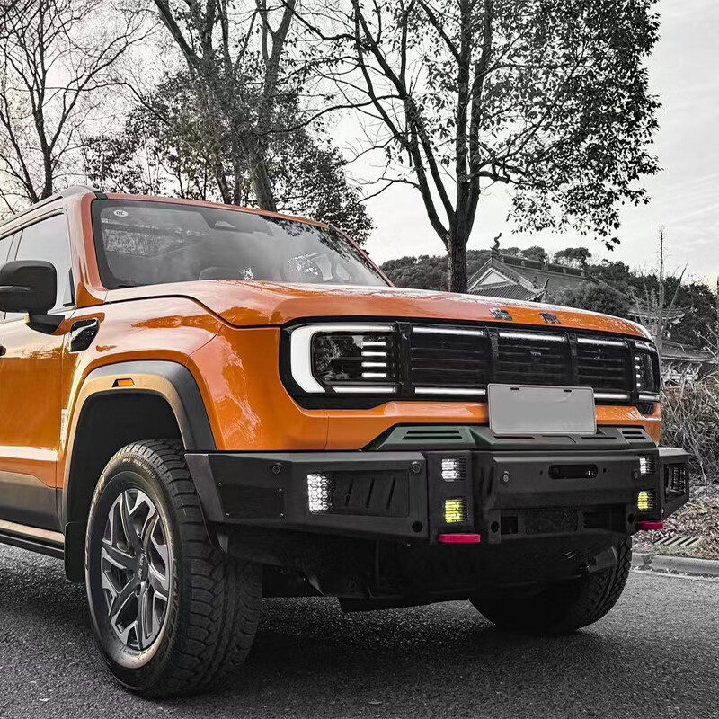 北京bj40城市猎人bj40c锰钢前杠后杠竞技杠防撞护杠改装 黑武士前杠