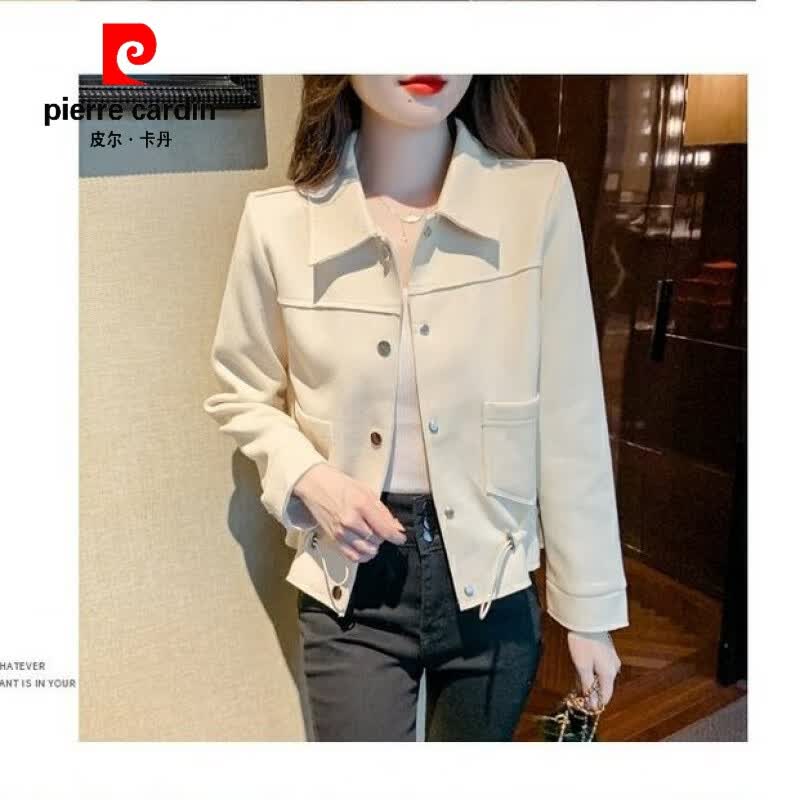 皮尔卡丹（pierre cardin）小香风夹克短外套女春秋2023秋季新款上衣百搭休闲小个子收腰风衣 米白色 (有内衬) S使用感如何?