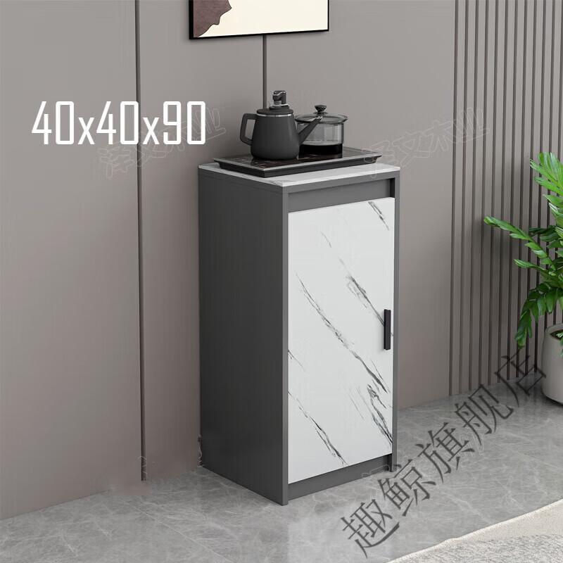 大理石白(柜门) 灰色柜体