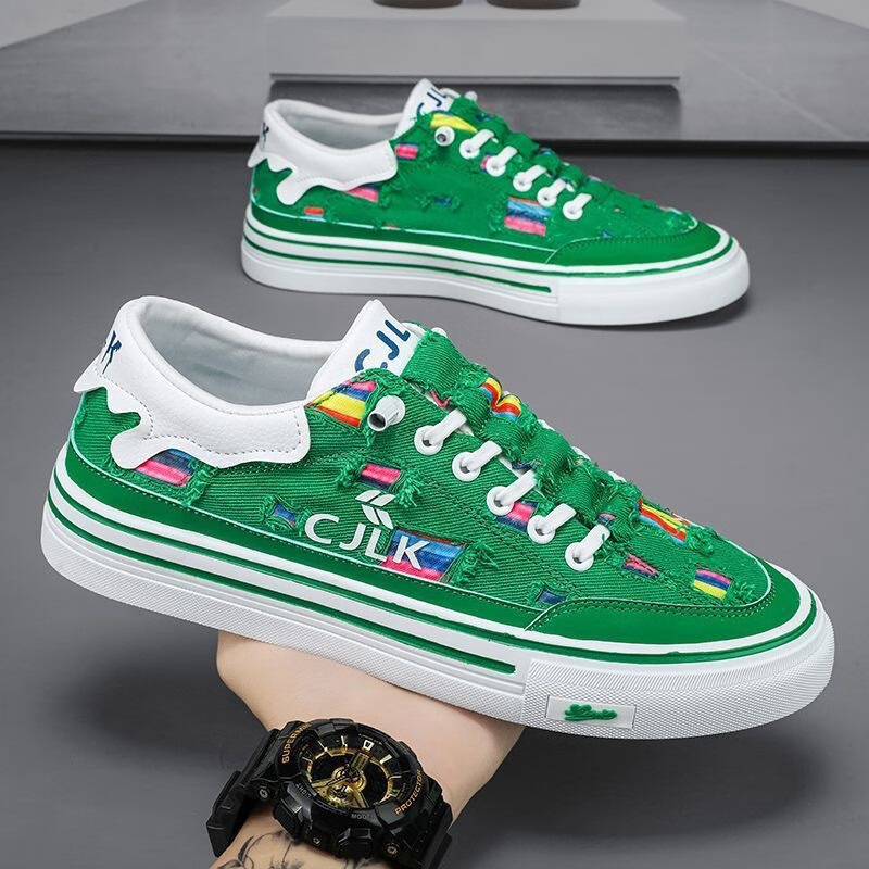 zcey卡迪高官方帆布男鞋透气运动休闲懒人一脚蹬板鞋男款青少年轻便百