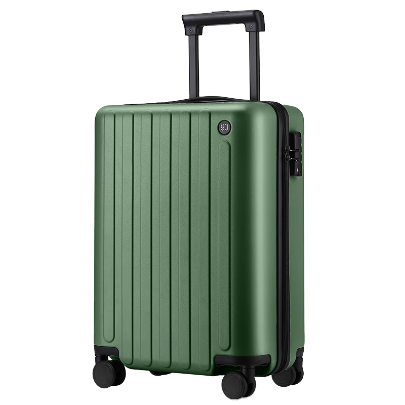90分行李箱20英寸PC箱壳拉杆箱男女大容量旅行箱万向轮轻音登机箱深绿