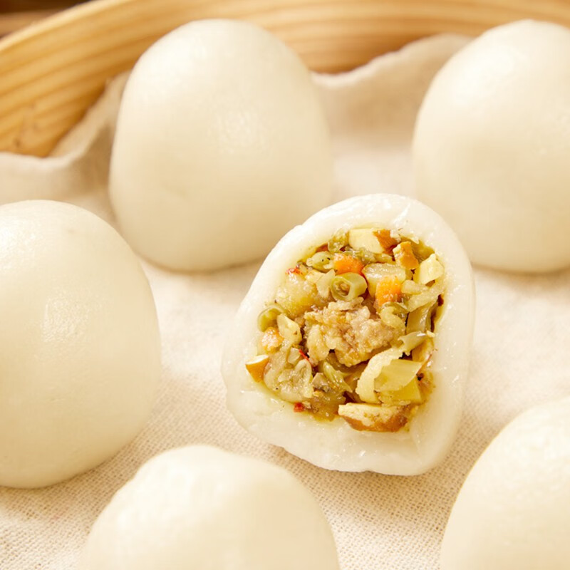 粮觅桐庐米粿六道云庐米果 传统小吃鲜肉笋丝雪菜速冻食品早餐半成品