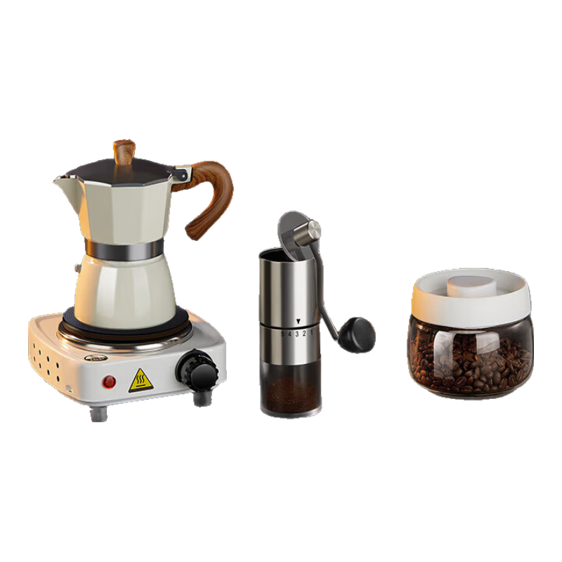 PAKCHOICE【精装礼盒】手冲咖啡壶套装手磨咖啡机意式摩卡壶手冲咖啡套装