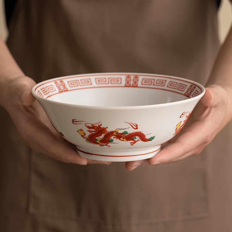同合日本进口赤龙凤凰拉面碗日式陶瓷家用新春送礼高级感大号饭碗汤碗 赤龙拉面碗