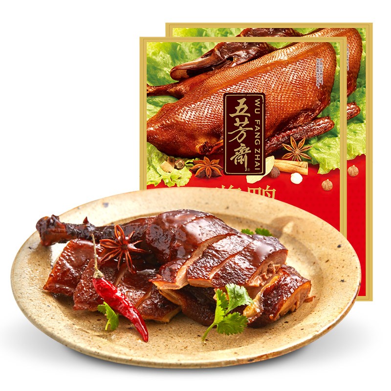 五芳斋  卤味 酱鸭2包组合 共1200克 真空包装卤菜熟食 鸭肉开袋即食