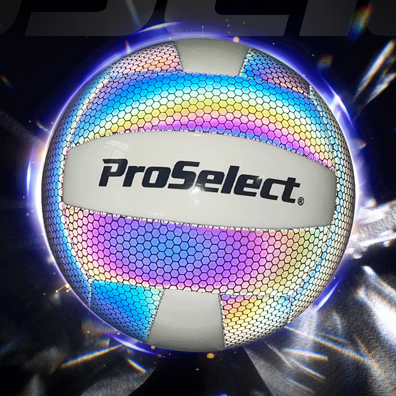 专选（ProSelect）排球耐磨PU炫彩反光变色学生校园中考训练考试专用5号硬排球 5号 GV434M-闪电侠