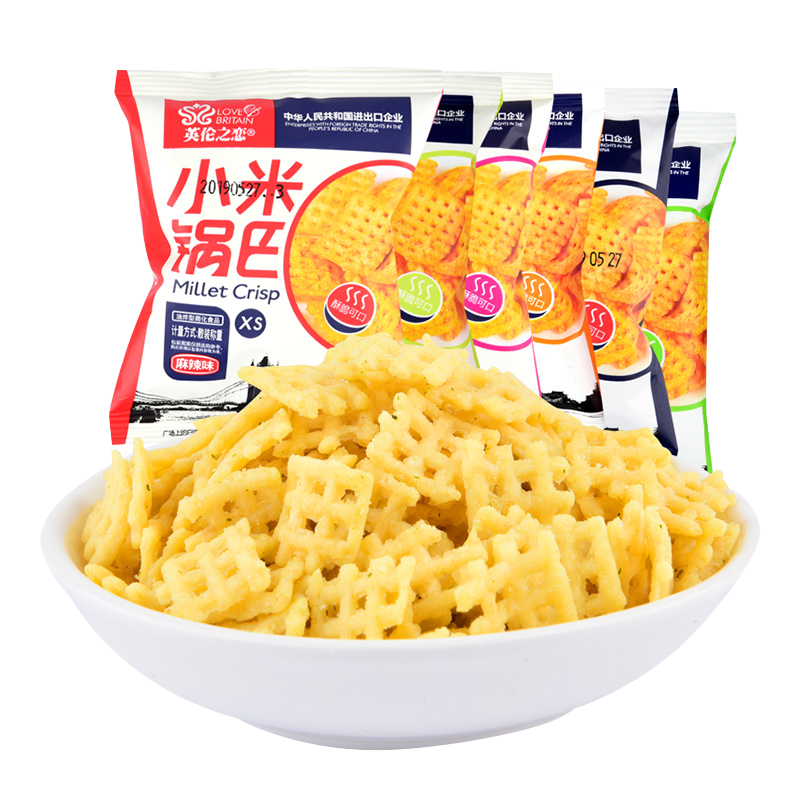 英伦之恋 小米锅巴小包装袋装散装麻辣味雅娴锅巴膨化零食 藤椒味2斤