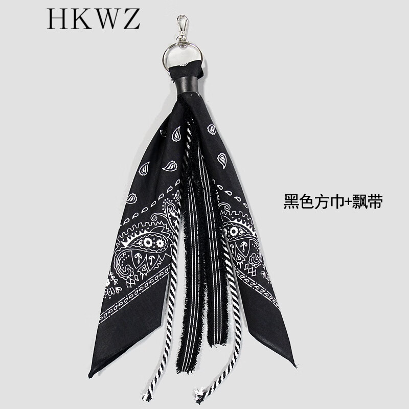 腰果花方巾裤链挂裤子嘻哈hiphop潮人裤巾男女包包挂饰复古风飘带潮流