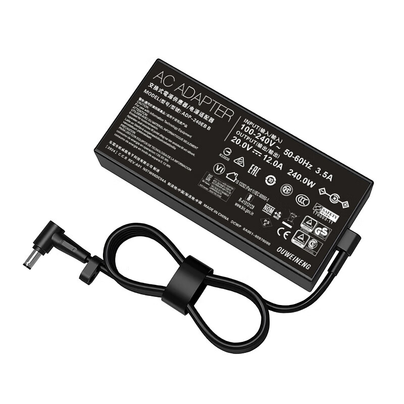 欧威能Asus华硕 天选1/2/3/4代 FX95G FA506 笔记本充电器 电源适配器线 20V 12A 240W 天选1,天选2,天选3,天选4,天选3 Plus