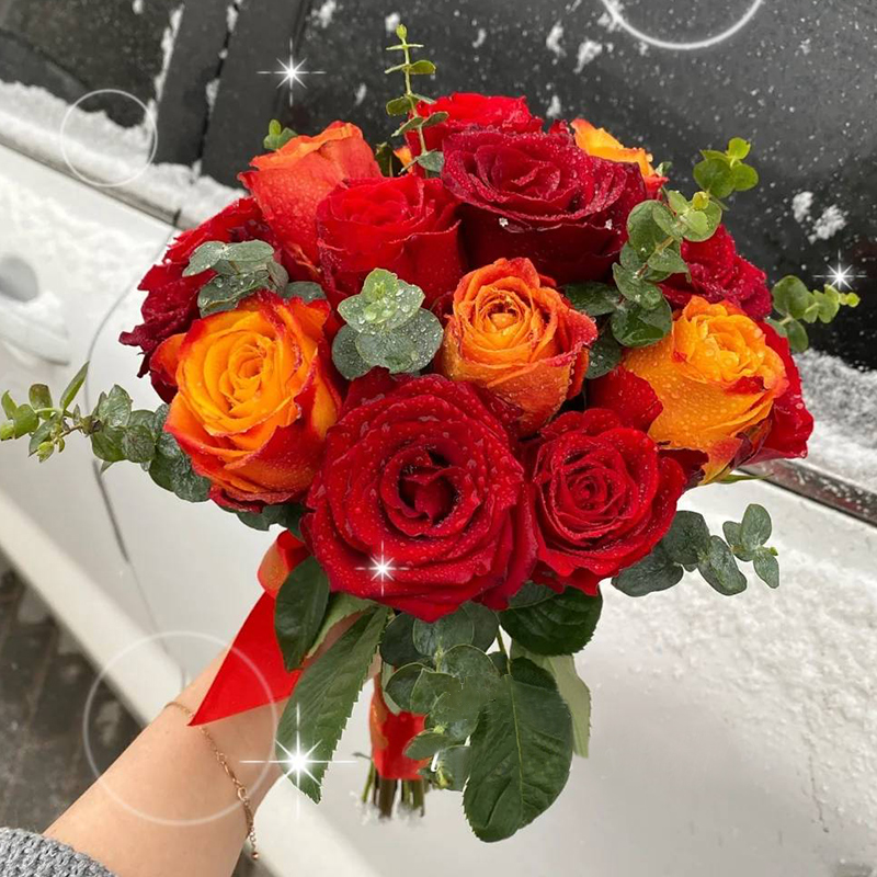 七夕恋手捧花鲜花速递结婚玫瑰混搭北京上海广州厦门婚车装同城配送