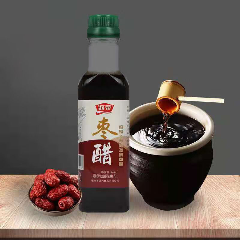 derenruyu金丝小枣醋粮酿造枣醋自然发酵红枣醋245ml吃饺子拌凉菜酸甜