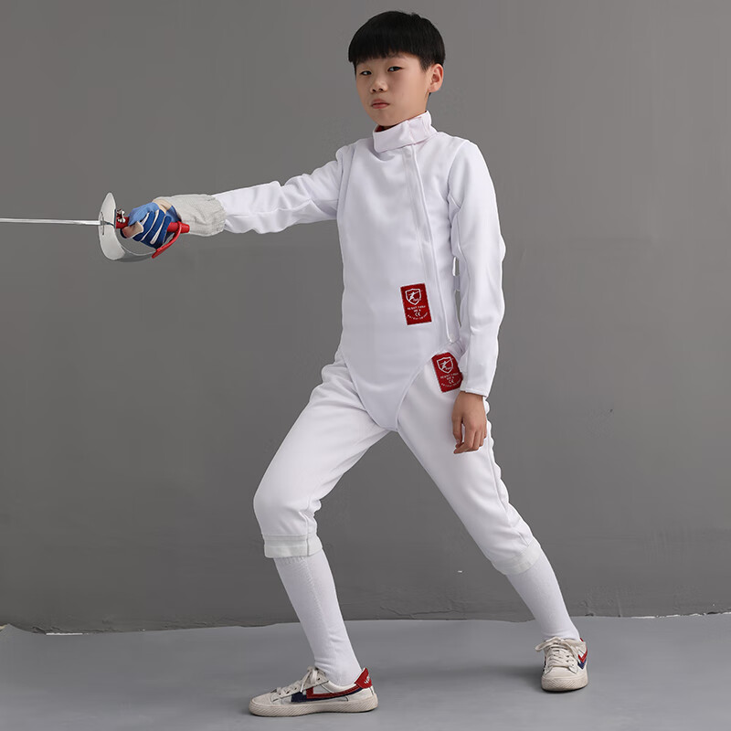 击剑服装 儿童击剑器材三件套 套装 成人儿童击剑服可比赛350n 30码