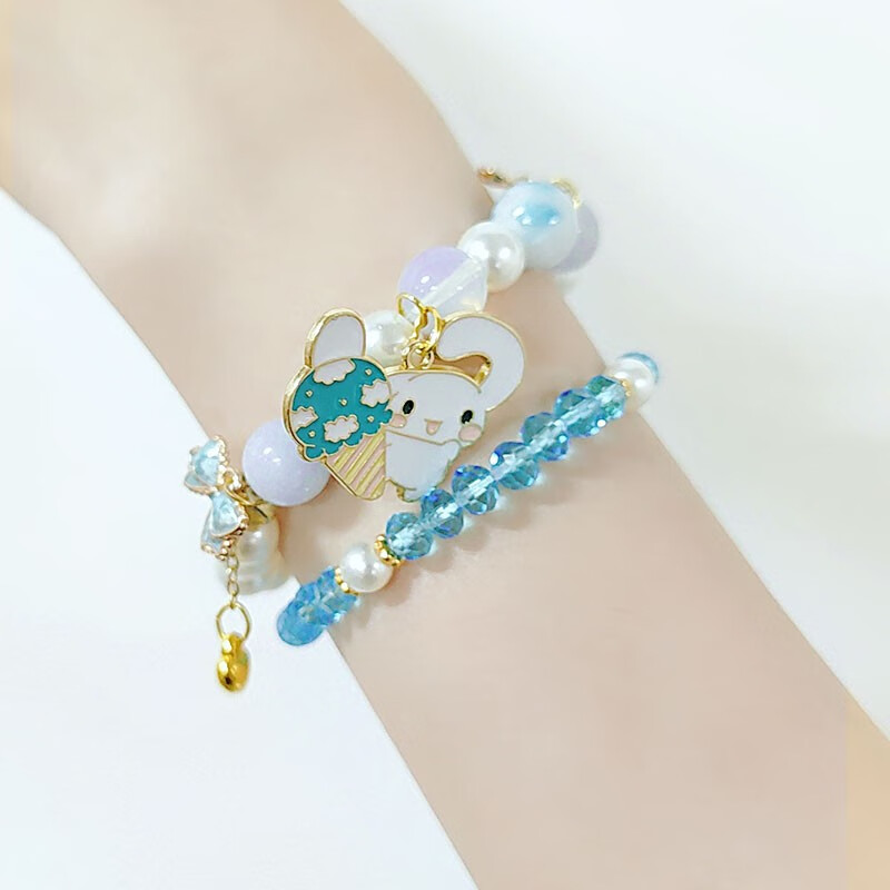 飞花闺蜜手链女学生儿童手串小孩手环女士少女姐妹两人一对可爱小饰品