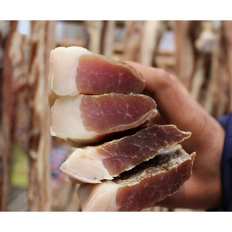 虎钢馋农家自制后腿咸肉 土猪肉腌制腊肉500g日晒腌肉