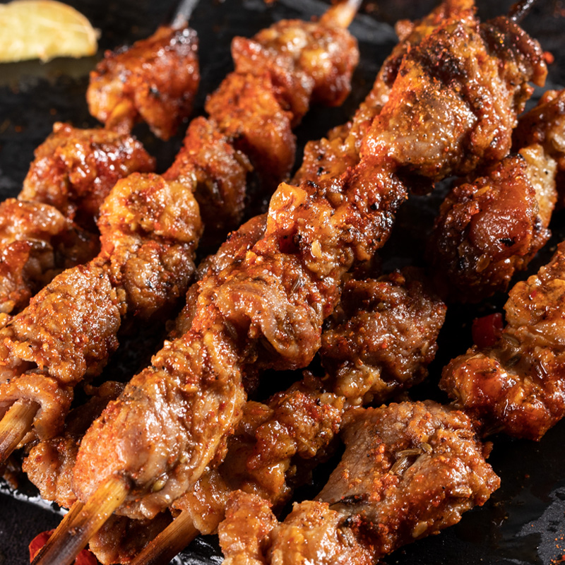 大庄园国产草原q弹羊肉串410g袋锡盟生鲜羊肉烧烤食材bbq烤盘烤箱适用