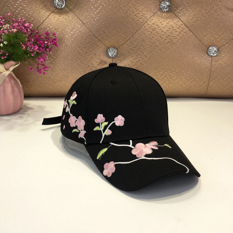 dicify新品民族风棒球帽梅花刺绣棒球帽子女学生夏季韩版鸭舌帽休闲