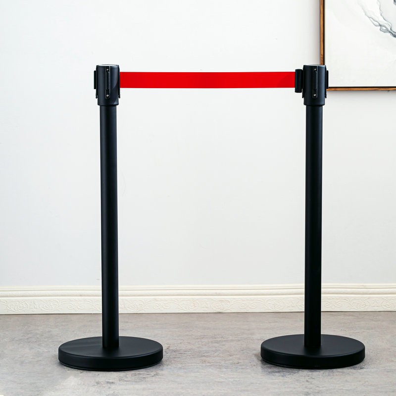 会汕一米线 礼宾栏隔离带机场警戒线 商场一米线隔离带伸缩带护栏杆5