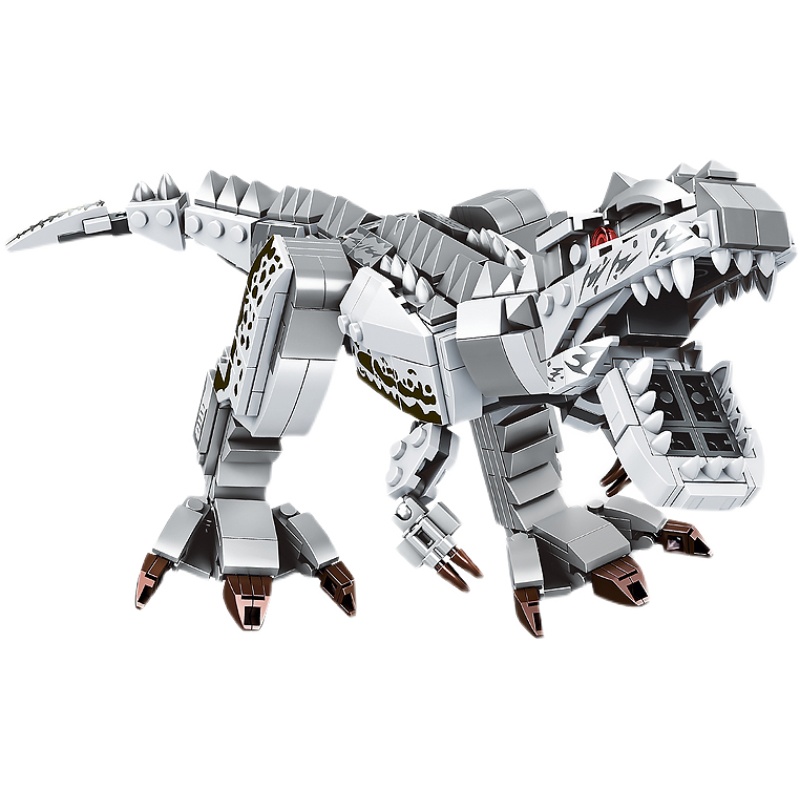 乐高恐龙侏罗纪霸王龙积木小颗粒拼图模型益·智拼装玩具男孩礼物