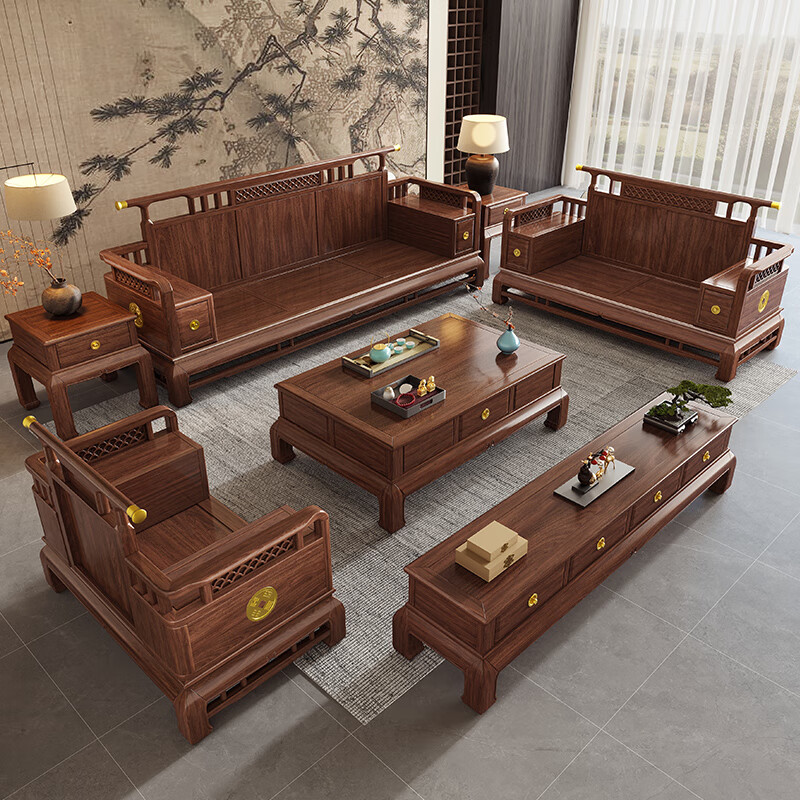 中式沙发哪款好？2025年这7款经典设计，舒适耐用，家居装修必备，让你的客厅瞬间高档-图片5