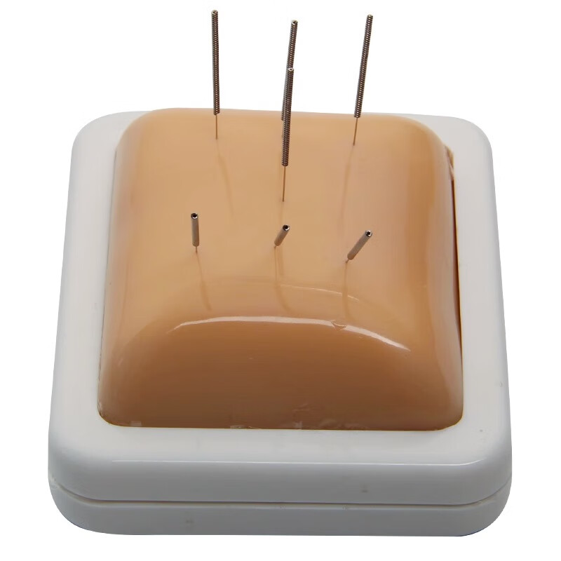 中医针灸练习包人体穴位学生练手教学扎针包练针初学仿真皮 白色