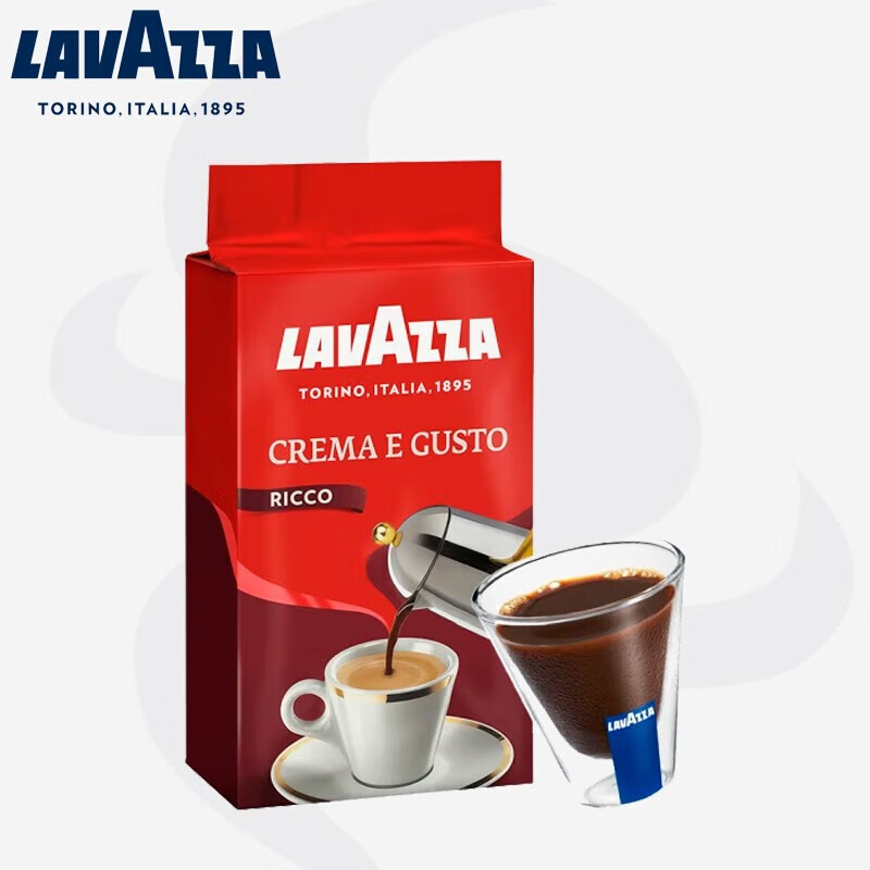 拉瓦萨（LAVAZZA）意大利进口Lavazza拉瓦萨深度烘焙黑咖啡里可咖啡粉250g 里可咖啡粉250g