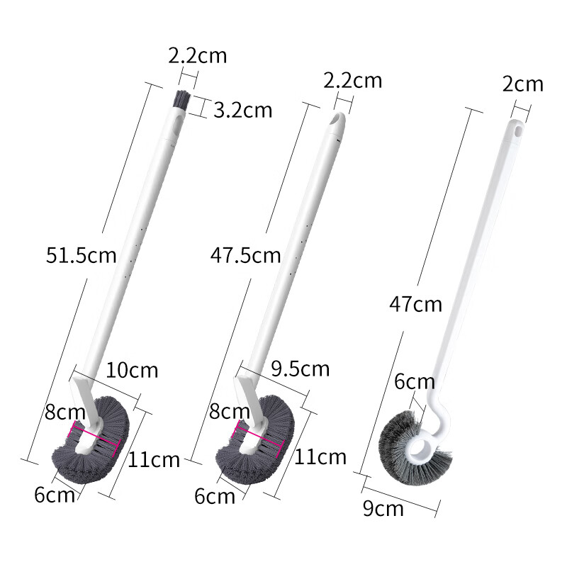 薇瑞格长柄马桶刷子家用无死角清洁刷可壁挂卫生间蹲坑便池刷洗厕所神器 三合一马桶刷套装【带沥水抽屉】